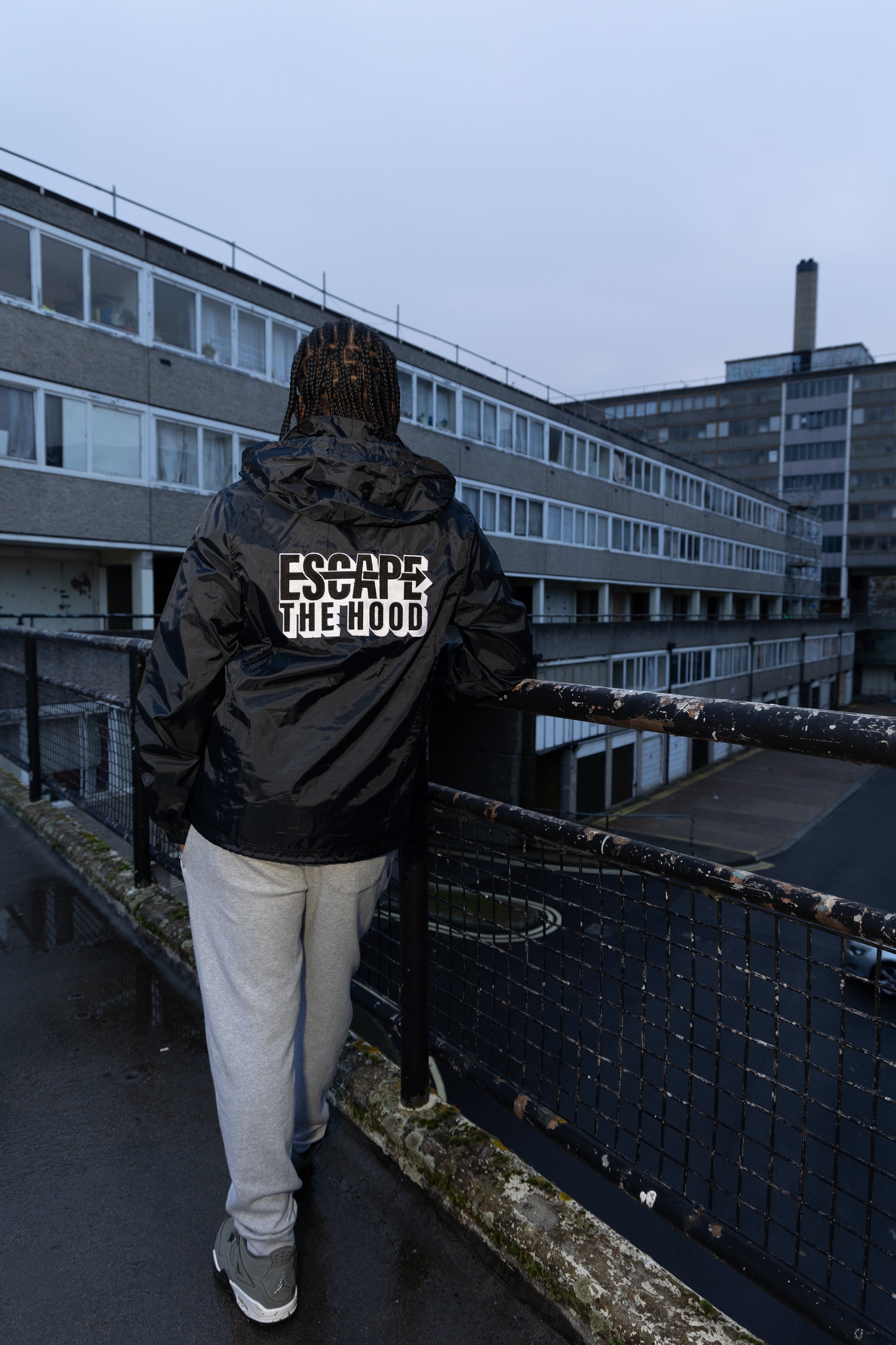 Black Urban Flight Windbreaker